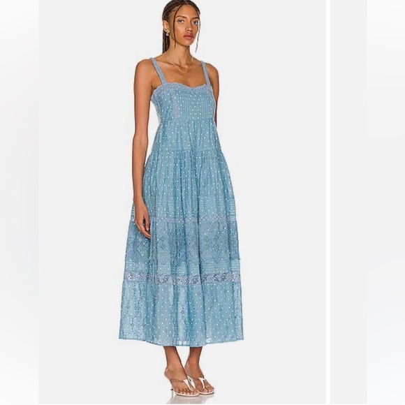 LoveShackFancy Dresses & Skirts - $675. LOVESHACK FANCY  Camisha Blue Embroidered Dress  NWT  4